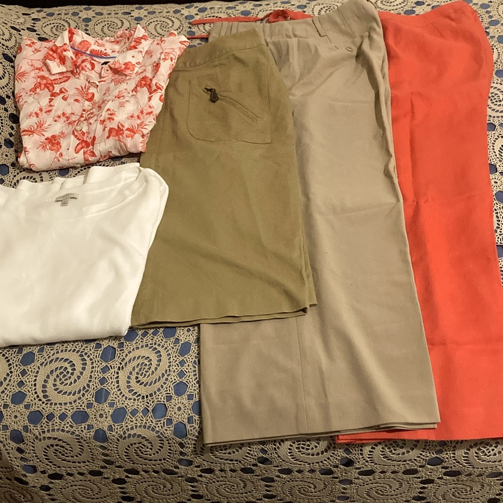 Talbots Top, Sweater,Skirt, Capris Bundle
